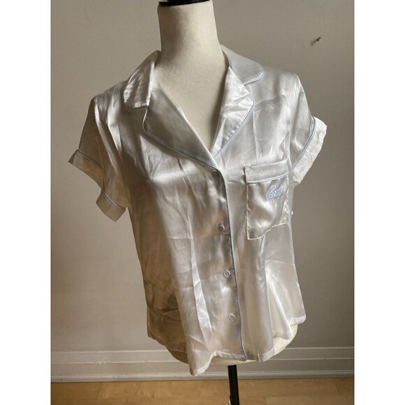 in bloom by Jonquil NEW womens short sleeve satin top sz Medium "Bride" - Picture 2 of 9